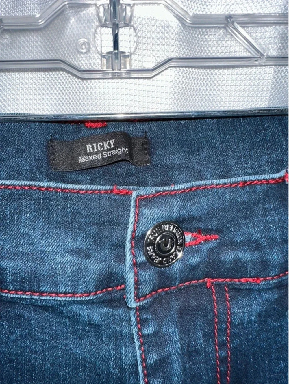True Religion Ricky Relaxed Straight Jeans 34
